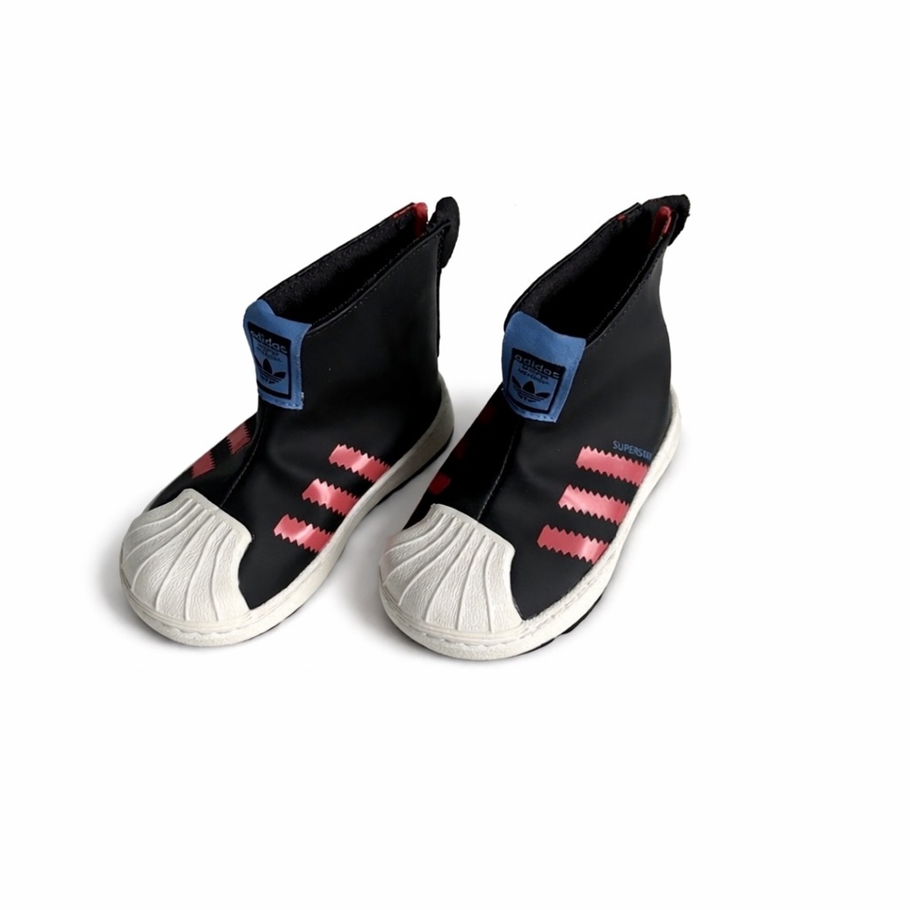 Adidas Superstar Shoes Toddler 7K Black Red